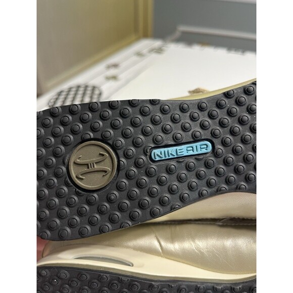 Cole Haan Tan Quilted Suede Gold Metallic Leather Accents Slip On Sneakers Shoes - Picture 11 of 15